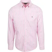 Tommy Hilfiger Tommy Hifiger Popin Skjorta Randig Rosa Storek