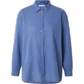 Pepe Jeans för kvinnor. PL3051386 Skjorta Bernadette marinblå (XS), Casual, Lino, Lång ärm, Marino