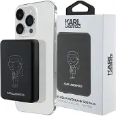 Karl Lagerfeld NFT Outline Ikonik MagSafe 5000mAh induktions powerbank - svart