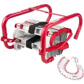 Vevor Brandstege, 5-6 våningar, 15,24 m utdragbar brandstege, lätt säkerhetsstege i aluminiumlegering med robust polyesterrem, halkfria och breda stegpinnar, maxlast 453 kg