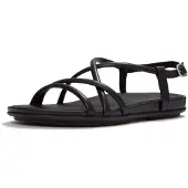 FitFlop Gracie Crystal Läder Kvinors Helt Svarta Sandaler