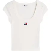 Tommy Hilfiger Tommy Jeans Tommy Badge Scoop Neck Slim T-Shirt