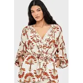 Gisela Palm Print Kimono Med 3/4-ärm