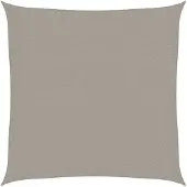 vidaXL Solsegel 160 g/m² fyrkantig ljusgrå 2,5x2,5 m HDPE