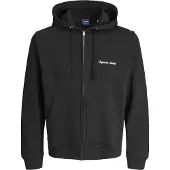 Jack & Jones Sweatjacka 'JORNorrebro' svart / vit