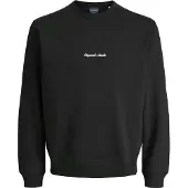 Jack & Jones Sweatshirt 'JORNorrebro' svart / vit