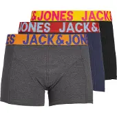 Jack & Jones Boxershorts 'JACCrazy' mörkblå / antracit / orange / svart
