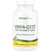 NaturesPlus Vibra-Gest, Växtbaserat Enzym, 180 Kapslar