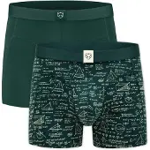 Adam Boxershorts 'Green Maths' beige / mörkgrön