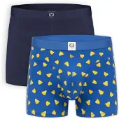 Adam Boxershorts 'Pineapple Juicy' blå / marinblå / brun / gul
