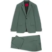 HUGO Two-piece extra-slim-fit suit in wool-blend poplin