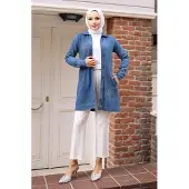 Turkishsouq Sten Detailed Denim Skjorta Ljus Denim