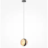 Maytoni Glas pendellampa Misterio, dimbar, Svart, Vardagsrum / matsal, Metall, Pendellampa