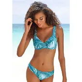 LASCANA Sportbikinitopp petrol / vit