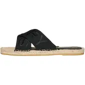 Superdry för kvinnor. WF310221A Svarta espadriller med korsade remmar (38), Tyg, Karta, Ingen, Casual