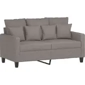 vidaXL 2-sitssoffa taupe 120 cm tyg