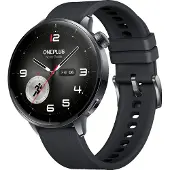 OnePlus Watch 3 - 43 mm - rostfritt stål - smart klocka med rem - fluoroelastomer - handledsstorlek: 130-210 mm - display 1.32 - 32 GB - Bluetooth, Wi-Fi, NFC - 37.8 g - svart stål