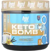 Bpi Sports , Keto Bomb, Kaffegrädde för Keto, French Vanilla Latte, 1 lbs 0.5 oz (468 g)