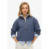 Superdry Essential Logo Oversized Tröja Med Halv Dragkedja