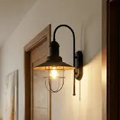 ROYALTECH Vägglampa Gadi , dimbar, Svart, Vardagsrum / matsal, Metall, Vägglampa, vägglampa inomhus