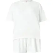Hunkemoller Kort pyjamas ljusgrå / vit