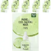 Parnell Panthenol Heartleaf Svalkande Skönhet Mask 10 Ark 0,7 oz (20 g) Varje