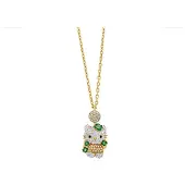 Swarovski Hello Kitty Söt Kristall Tre Kombinationer Halsband Damhalsband 5290518 Yellow,L
