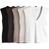 The Set Topp kräm / brun / brokad / svart / vit