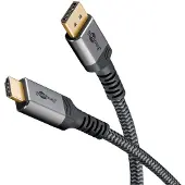 Goobay 65269, 2 m, DisplayPort, HDMI, Hankoppling, Hankoppling, Grå