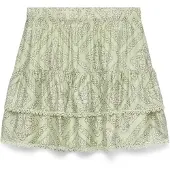 Vero Moda Kjol 'VMBLISS' mörkbrun / pastellgrön