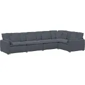 vidaXL Modulsoffa med dynor sammet mörkgrå