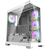 Darkflash Datorchassi DS900 (vit) + 7 ARGB-fläktar