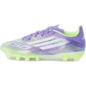 Adidas F50 League MG Mångsidiga Bekväma Snygga Låga Fotbollsskor för Barn Fotbollsskor för Barn Ljuslila Vit LjusCitrongul JH7752 28