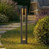 LINDBY LED pollare Soriq , Svart, Aluminium / grå / zink, Modern, LED-utomhuslampa
