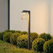 LUCANDE LED pollare Beelia , Svart, Aluminium / grå / zink, Modern, LED-utomhuslampa
