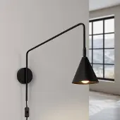Sollux Vägglampa , LYS, Svart, Vardagsrum, Metall, Skandinavisk