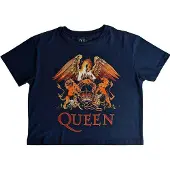 Ginza.se Queen: Ladies Crop Top/Classic Crest (Denim Blue) (X-Large)