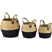 Affek Design BALI set med 3 korgar L30x38xh34cm, M28x32xh28cm, S23x26xh24cm