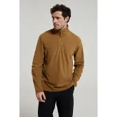 Mountain Warehouse Mens Camber II Half Zip Fleece Top (Senap)