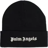 Palm Angels Herr- och damstickad mössa med broderad logga PWLC014F23FAB0011001