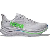 Hoka One One - Löparskor - Clifton 10 M Ash Grey/Neon Green för Unisex - Storlek 45 1/3 - Grå