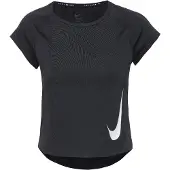 Nike Funktionstopp 'TEMPO SWOOSH' svart / vit
