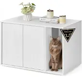 Songmics kattlåda med sidobord Sniezka