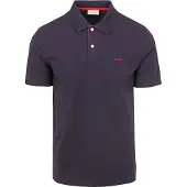 Gant för män. 2062026 Polotröja i kontrastpiké, marinblå (XXL), Casual, Bomull, Klassisk, Kort ärm, Marino
