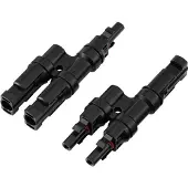 TRU COMPONENTS 2x solcellsgrenanslutnings-set TC-13805792 Svart Innehåll: 2 st
