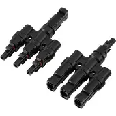 TRU COMPONENTS 3 gånger PV-grenkontaktset TC-13805796 Svart Innehåll: 2 st