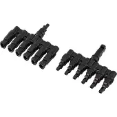TRU COMPONENTS 6 gånger PV-grenkontaktset TC-13805808 Svart Innehåll: 2 st