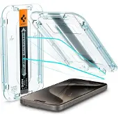 Spigen iPhone 15 Pro Glas.tR Ez Fit Skärmskydd - 9H - 2 St.