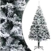 Plastgran med snö grön 210 cm PVC