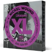 D'Addario EXL120 3D 9-42 3 Pack